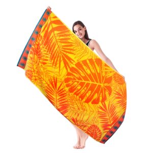 Tropical Leaf Beach Towel