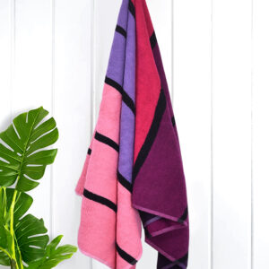 Timberly Stripe Pink Beach Towel