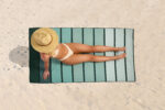 Timberly Stripe Green Printed Beach Towel - Image 4