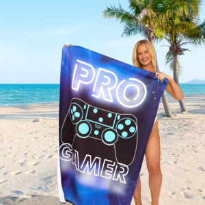 Pro Gamer Printed Beach Towel