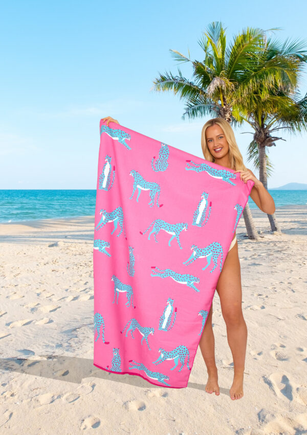 Spotty Leopard Printed Beach Towel