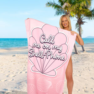 Shell Phone Printed Beach Towel