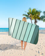 Timberly Stripe Green Printed Beach Towel
